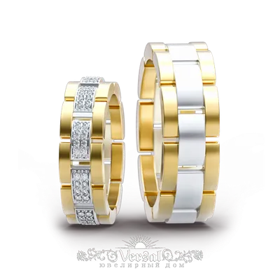 Золотое обручальное кольцо с белой эмалью Линия Любви от ювелирного бренда  Alchemica Jewelry