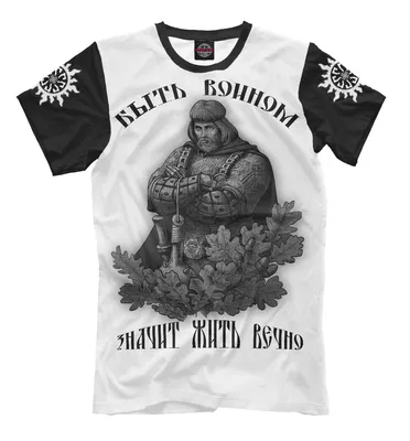 Мужская футболка Воин Евпатий Коловрат (коллекции Славянская символика) за  1599 ₽ купить в интернет-магазине Print Bar (SSM-579268) ✌