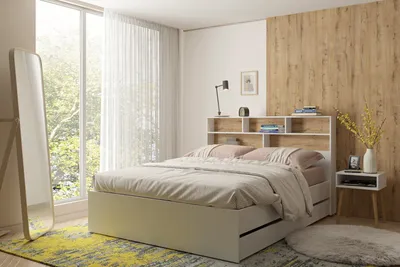 Полноценная кровать в однокомнатной квартире: как разместить, дизайн-идеи и  86 фото | ivd.ru