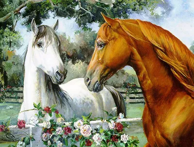 Кони в яблоках, кони серые» — создано в Шедевруме