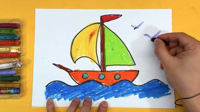 Корабль рисунок карандашом для детей - 83 фото