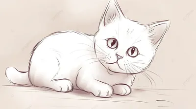 How to draw a cute cat, just draw - YouTube