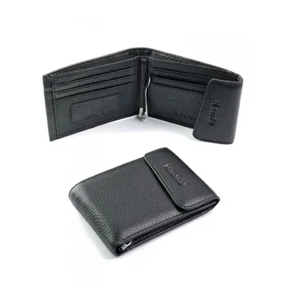 Кожаный кошелек мужской BagMan 4482 Black купить, бесплатная доставка по  Украине
