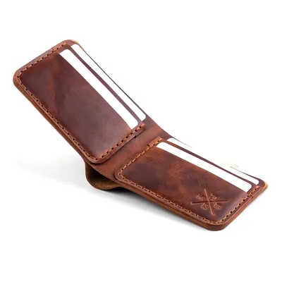 Кожаный мужской кошелек ручной работы из кожи Badalassi Carlo - Manboro  Store - изделия из кожи ручной работы