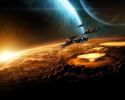 Скачать обои Космос, космические корабли, звездные войны, звезды на рабочий  стол из раздела картинок Фантастика