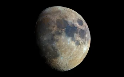 Фотография Космос Луна Черный фон 3840x2400