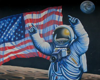 Картинка астронавт Космос Рисованные