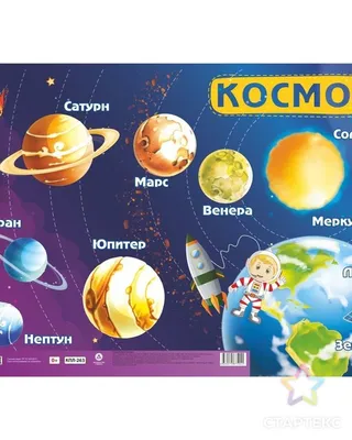 Плакат \"Космос\" планеты солнечной системы, А2 - СМЛ0004937626 - оптом  купить в Уфе по недорогой цене в интернет-магазине Стартекс