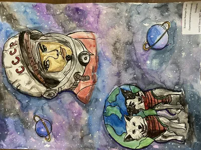 Конкурс детского рисунка \"Я рисую мой космический мир\" | Пикабу