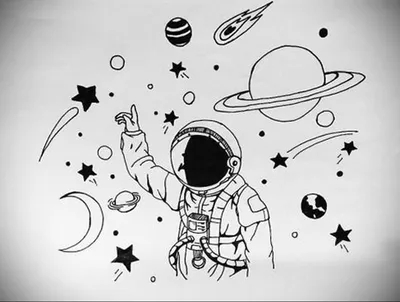 космос :: космонавт :: графический планшет :: рисунок :: нарисовала сама ::  Креветон / смешные картинки и другие приколы: комиксы, гиф анимация, видео,  лучший интеллектуальный юмор.