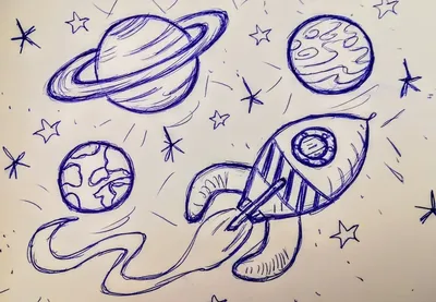 Ко Дню космонавтики участники клуба «Пиксель» нарисовали цифровые рисунки —  Иркутская областная детская библиотека имени Марка Сергеева
