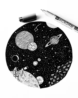 Фрески на стену космос, рисунок вселенной, планеты, aртикул: 4142 рисунок  космоса