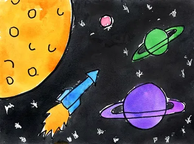 Рисунки планет для срисовки (48 фото)