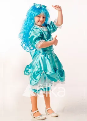 Детский карнавальный костюм Кукла Мальвина Пуговка для девочки 2000 к-18  купить в Минске