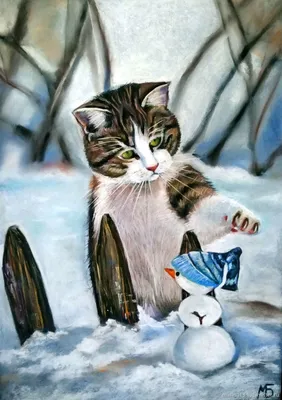 сиамская кошка :: взгляд :: снег :: зима :: на природе :: котэ (прикольные  картинки с кошками) / смешные картинки и другие приколы: комиксы, гиф  анимация, видео, лучший интеллектуальный юмор.