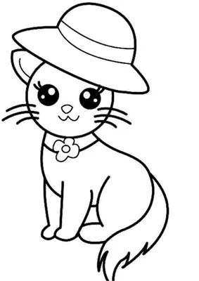Раскраска животных кошка. раскраски животных раскраска кошка для детей.  Раскраски в формате А4.
