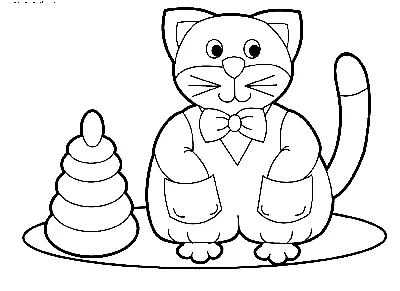 Раскраска Кот для детей распечатать бесплатно или скачать