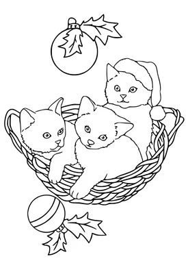 Антистресс кот — раскраска для детей. Распечатать бесплатно.