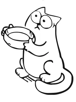 Наклейка на стену интерьерная голодный кот Саймон декор Control P 10316045  купить за 321 ₽ в интернет-магазине Wildberries