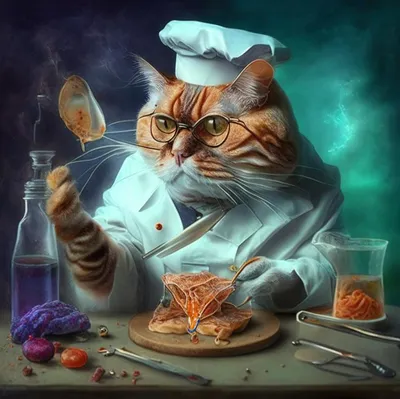 Пазл «Кот ученый» из 400 элементов | Собрать онлайн пазл №279843