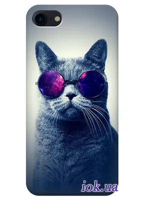 Популярный чехол для iPhone 7 с котом в очках космос — купить в интернет  магазине | Цена | Киев, Одесса, Харьков, Днепр