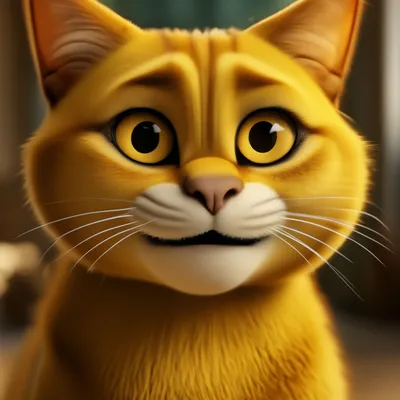 Аватар с глазами кота из шрека» — создано в Шедевруме
