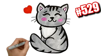 Рисунок кота для срисовки - 24 фото