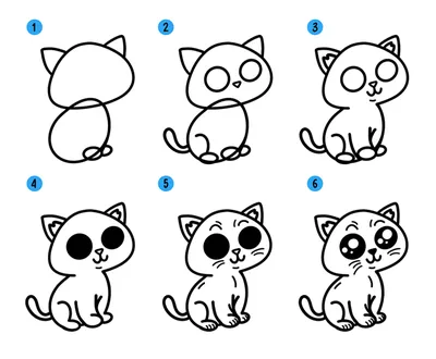 Рисунки для срисовки котики аниме - 74 фото