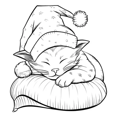 Картинка котенка коты Спит Рыжий Животные