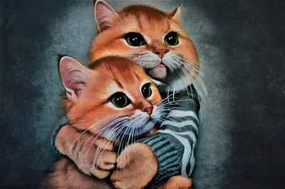 Влюблённые котики обнимаются коврик для мыши круглый (цвет: белый) | Все  футболки интернет магазин футболок. Дизайнерские футболки, футболки The  Mountain, Yakuza, Liquid Blue