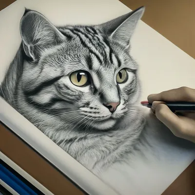 Легкий рисунок котика для срисовки - 82 фото