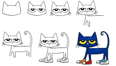 Котик рисунок карандашом для срисовки 8 лет (18 шт)