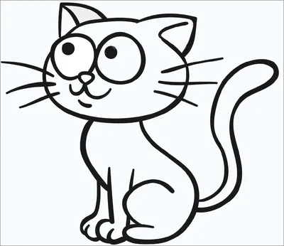 Кошка Рисунок Для Детей (51 Фото)