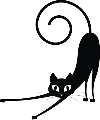 Черно-белый котик линейный рисунок, линейное искусство, вектор,  книжка-раскраска, в мультяшном стиле on Craiyon