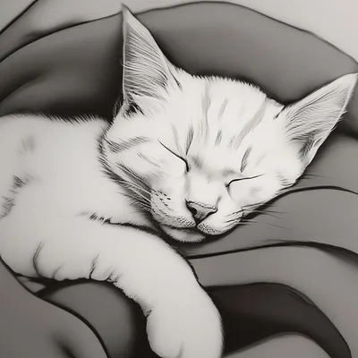 милый маленький кот. рисунок карандаша Иллюстрация штока - иллюстрации  насчитывающей кот, меховой: 270963306
