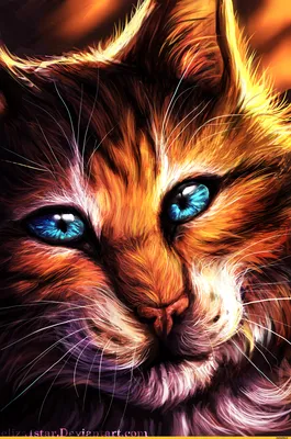 Скачать обои Cats-Warriors, Горелый, Коты-Воители, by Speedienth, Ravenpaw,  раздел живопись в разрешении 1024x1024