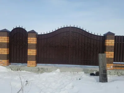 Кованые ворота эскиз 103 - заказать ковку по эскизу в Москве