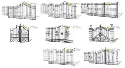 Кованые ворота, калитка с пиками и узорами - Художественная ковка в Тюмени