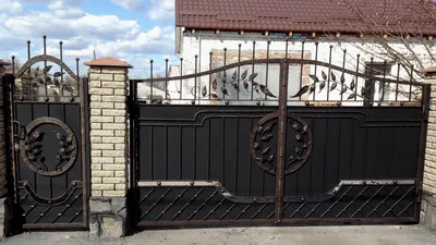 Кованые откатные ворота Киев. Цена. Заказать.