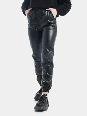 Черные кожаные штаны BUR-720A360
