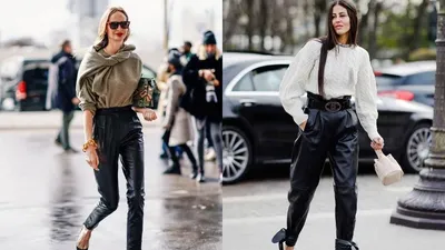 Модные решения для образов с кожаными брюками - блог от Bella Bicchi
