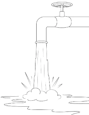 Водопроводный кран. Водопроводный кран с водой. Иллюстрация вектора кран  воды для сада Иллюстрация вектора - иллюстрации насчитывающей ручка,  утечку: 194979475