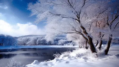 Красивая природа фото обои Деревья Снег 184x254 см Зима в лесу  (12923P4A)+клей (ID#1540136688), цена: 850 ₴, купить на Prom.ua