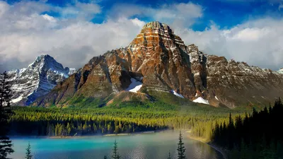 Скачать 1920x1080 красивый пейзаж, горы, озеро, природа обои, картинки full  hd, hdtv, fhd, 1080p