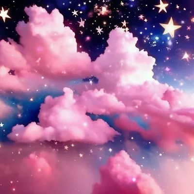 Красивые эстетичные розовые облака, …» — создано в Шедевруме