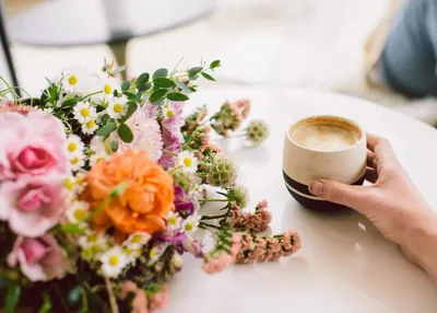 красивые фото цветы и чашка кофе: 11 тыс изображений найдено в  Яндекс.Картинках