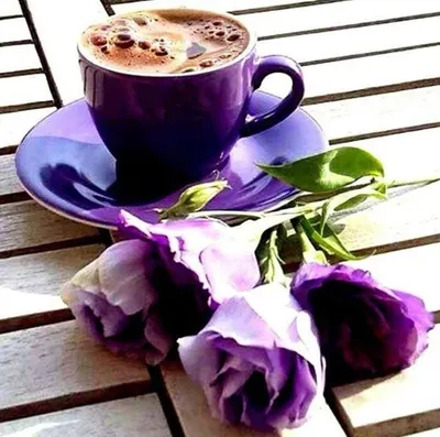 Кофе и цветы - 71 фото