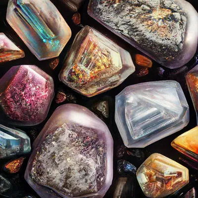 Красивые кристаллы внутри камней» — создано в Шедевруме