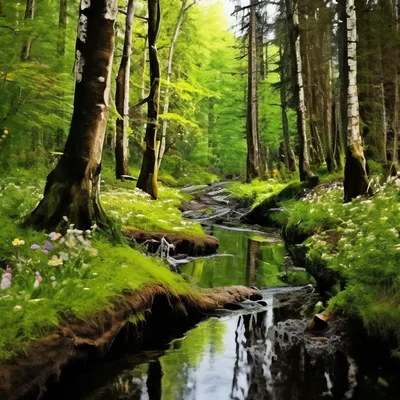 Весенний Лес С Туман Красивые Естественный Пейзаж Винтажном Стиль —  стоковые фотографии и другие картинки Весна - iStock