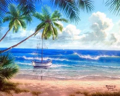 Море пляж пальмы - 69 фото